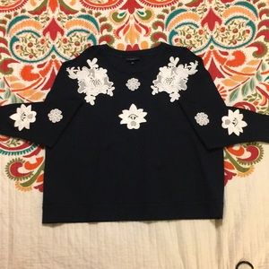 Victoria Beckham for Target Navy/White Blouse